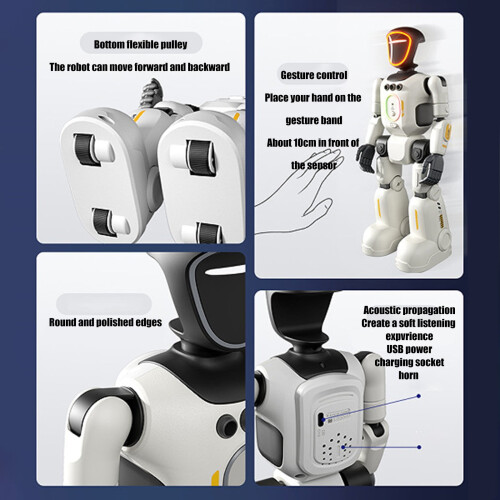 Interactive Voice-Controlled Robot with Remote Control White 2