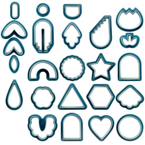 Polymer Clay Earring Cutters Set 24 Pieces 1