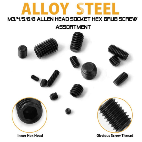 Allen Head Socket Screw Assortment2.5–8mm Cup-Point300 2