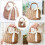 ULTNICE Boho Beach Bag Hand Basket Wicker Rectangular 1Set 5