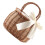 ULTNICE Boho Beach Bag Hand Basket Wicker Rectangular 1Set 8