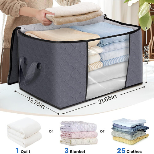 Vikbara filtförvaringspåsar i tjockt tyg, 3-pack 2