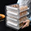 Stackable Egg Holder with Ventilated Lid Clear Egg Storage for Fridge Multi Layer Egg Organizer with Shockproof Build Refrigerator Egg Container 3