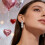 Rose Heart Stud Earrings with Cubic Zirconia 7