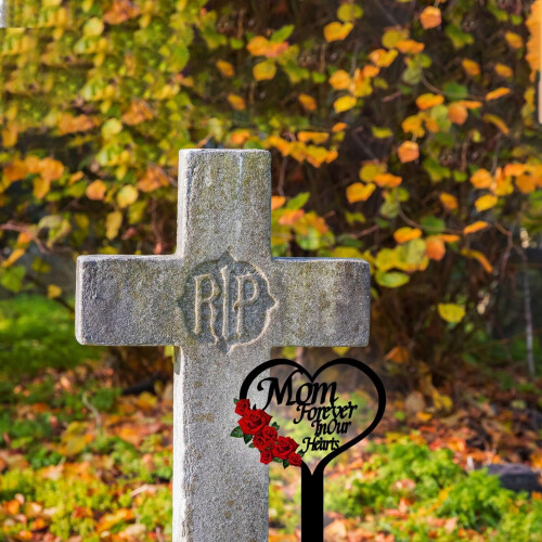 Herzförmiger Gedenkstein für Friedhof, Hof oder Garten – geeignet für den Außenbereich 1