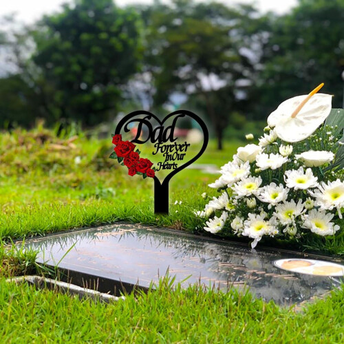 Herzförmiger Gedenkstein für Friedhof, Hof oder Garten – geeignet für den Außenbereich 2