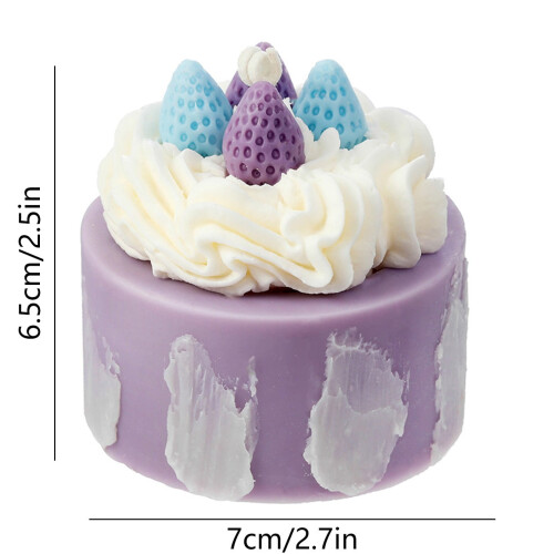 Cake Shape Tea Lights Purple Aromatherapy Candles 12-Pack 2