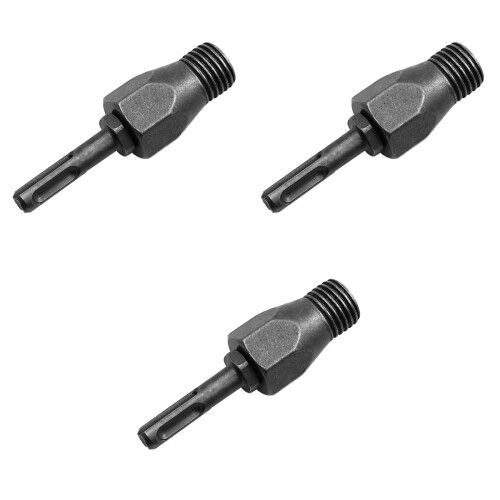 3Pièces Adaptateur Mandrin Percussion Conversion Métal Durable 2