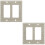 2Sets Plastic Socket Cover Witte Wandpaneel Met Zirkoon Versiering 7