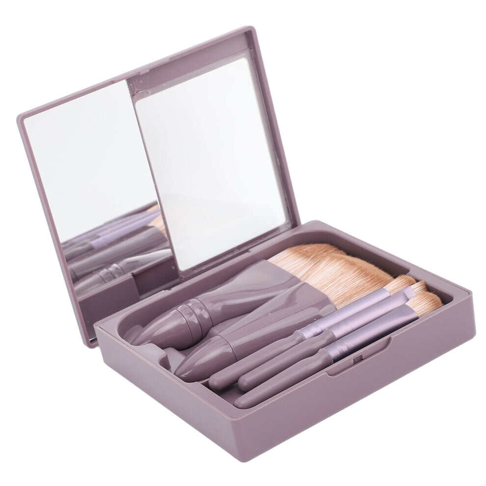 Ergonomic 5Pcs Makeup Brushes with Soft Bristles for Home & Travel