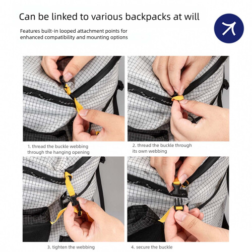 Versatiles Backpack Extension Attachments With Elastic Waterproofed Adjustable Mount For Outdoor Organization 1