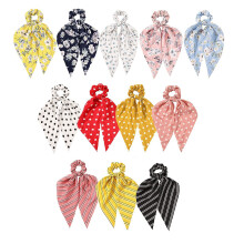 Elegant Hair Ribbon Options, Charming Hair Scarf Scrunchies In Colorful Designs, Smooth And Soft To The Touch, Elastic, Does Not Pull Or Hurt Hair,