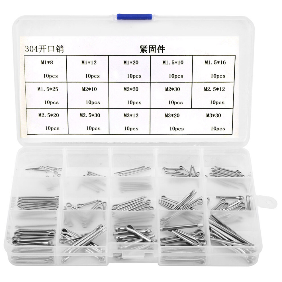 Easy To Use Stainless Steel Cotter Pin Set Assortment Kit Secure Fastening Strong And Reliable Rustproof Corrosion Resistant Durable Hardware For 9448483707909