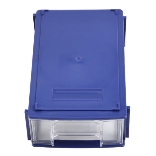 Caja de almacenamiento de herramientas apilable de plástico con 12 compartimentos 2