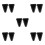 10Pièces Mount Silicone Noir Pour Diapason Support Stable Et Portable 3