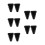 10Pièces Mount Silicone Noir Pour Diapason Support Stable Et Portable 4