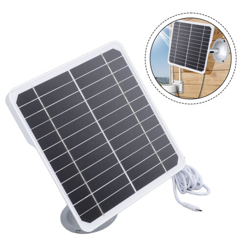 20W Solar Panel With Usb Charger For Outdoor Security Cameras Adjustable 2
