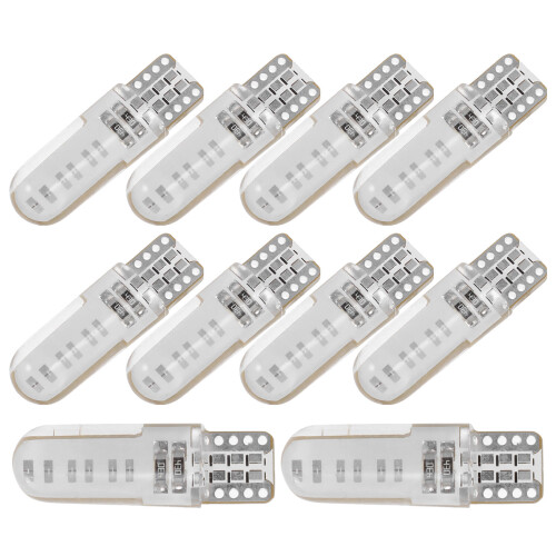 20Pièces Lampes Auto Cob Argent Silicone Sécurisées Éco 1