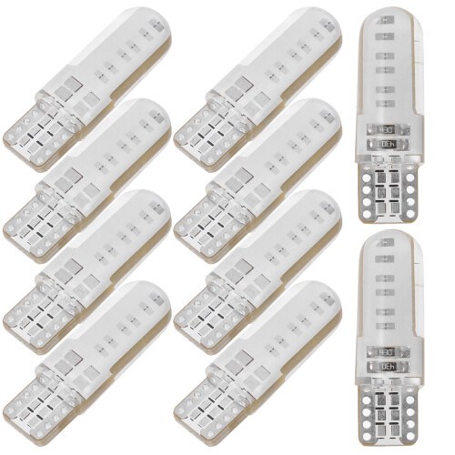 20Pièces Lampes Auto Cob Argent Silicone Sécurisées Éco 2