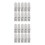 20Pièces Lampes Auto Cob Argent Silicone Sécurisées Éco 6