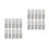 20Pièces Lampes Auto Cob Argent Silicone Sécurisées Éco 8