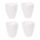 Plastic Lampshade Chandelier Shade White 4 pcs 4