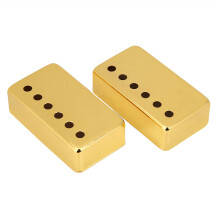 Capots de micros en laiton doré pour guitare, compatibles avec les micros humbuckers. Construction robuste en métal massif, installation facile et