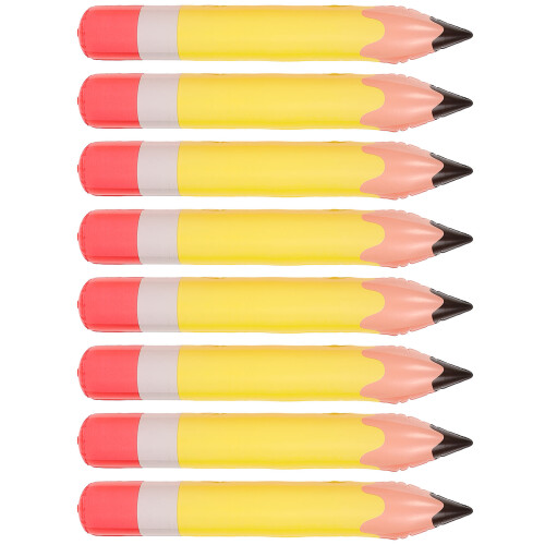 40Pcs Yellow Inflatable Pencil Back to School Classroom Props 1