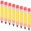 40Pcs Yellow Inflatable Pencil Back to School Classroom Props 3