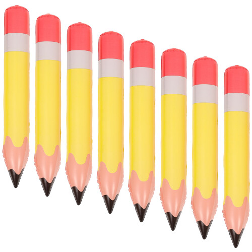 40Pcs Yellow Inflatable Pencil Back to School Classroom Props 2