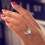 Δαχτυλίδι Moissanite & CZ από ασήμι 925 για γυναίκες – Σετ γάμου, αρραβώνων, νυφικού, 7