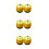 6Pcs Car Compass Dashboard Yellow ABS Portable Auto Direction Guide 2