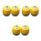 6Pcs Car Compass Dashboard Yellow ABS Portable Auto Direction Guide 4