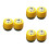 6Pcs Car Compass Dashboard Yellow ABS Portable Auto Direction Guide 5