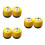 6Pcs Car Compass Dashboard Yellow ABS Portable Auto Direction Guide 6