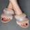 Γυναικεία σανδάλια Slip On Slide, Γυναικεία παντόφλες με ένα πεντάλ, ανοιχτά δάχτυλα, 4