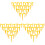 300Pcs Yellow Plastic Pizza Stand Tripod for Tabletop Baking 2