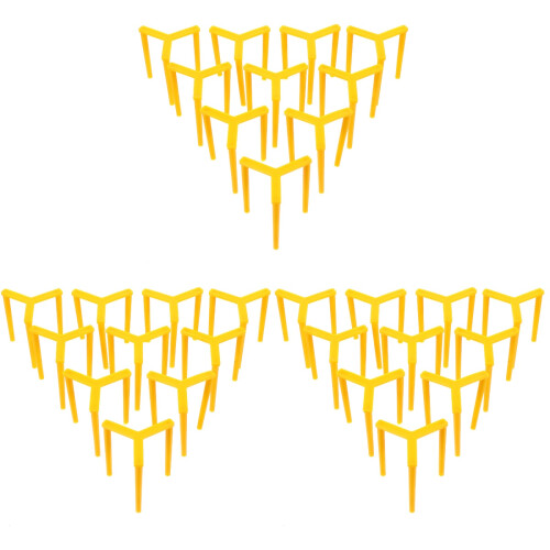 300Pcs Yellow Plastic Pizza Stand Tripod for Tabletop Baking 1