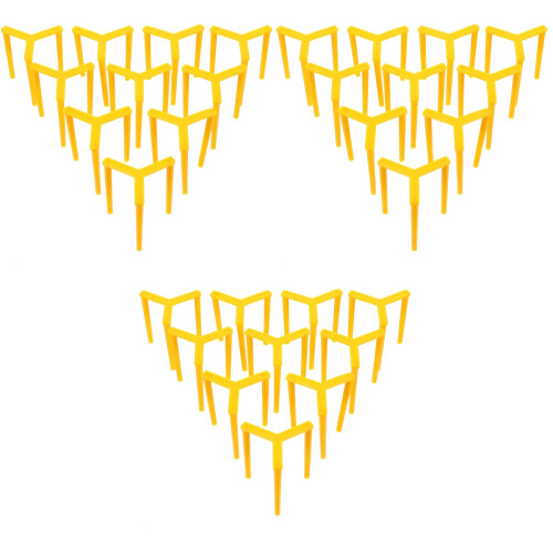 300Pcs Yellow Plastic Pizza Stand Tripod for Tabletop Baking 2