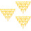 300Pcs Yellow Plastic Pizza Stand Tripod for Tabletop Baking 6