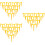 300Pcs Yellow Plastic Pizza Stand Tripod for Tabletop Baking 7