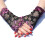 Women's lace fingerless gloves with rose pattern and 5