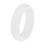 Women's Silicone Wedding Band White Size 10 2