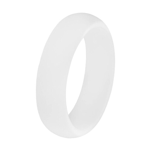 Women's Silicone Wedding Band White Size 10 1