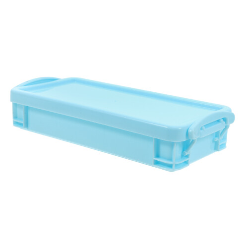 4Pcs Blue Durable Plastic Pencil Case Large Capacity for School Desk 1