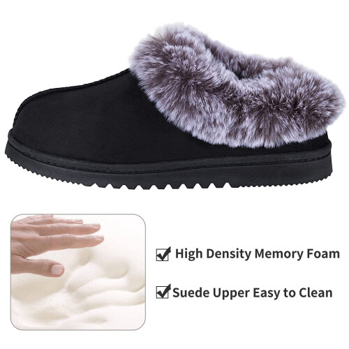 Γυναικείες παντόφλες αφρού μνήμης Fuzzy, μπότες, άνετα παπούτσια σπιτιού από 1