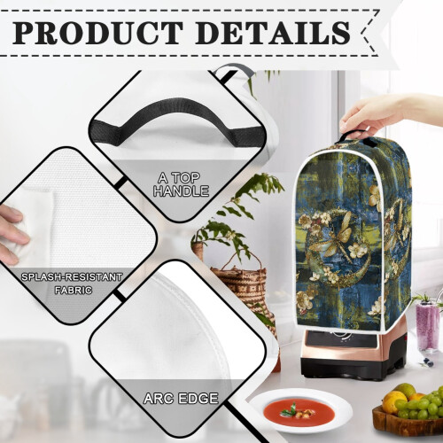 Dragonfly Moon Art Food Processor Cover Hand Strap 2