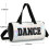 Borsa da ballo/balletto per ragazze, mini borsa da viaggio in PU, rosa e argento 4