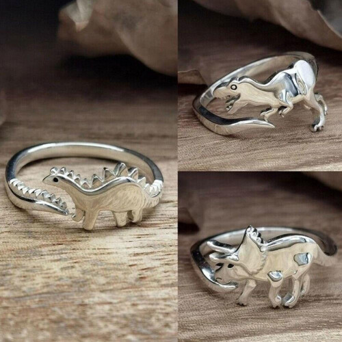 Adjustable Alloy Dinosaur-Style Ring for Gift-Giving 2
