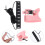 2Sets Flexible Pink Small Pet Leash and Adjustable Harness Set 10